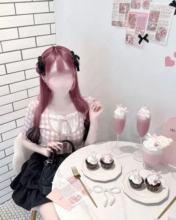 미사용 새상품 미셸 마카롱 깅엄 체크 탑 프리 사이즈