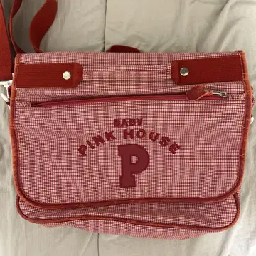 PINKHOUSE 숄더 백팩 백 빨간색 체크