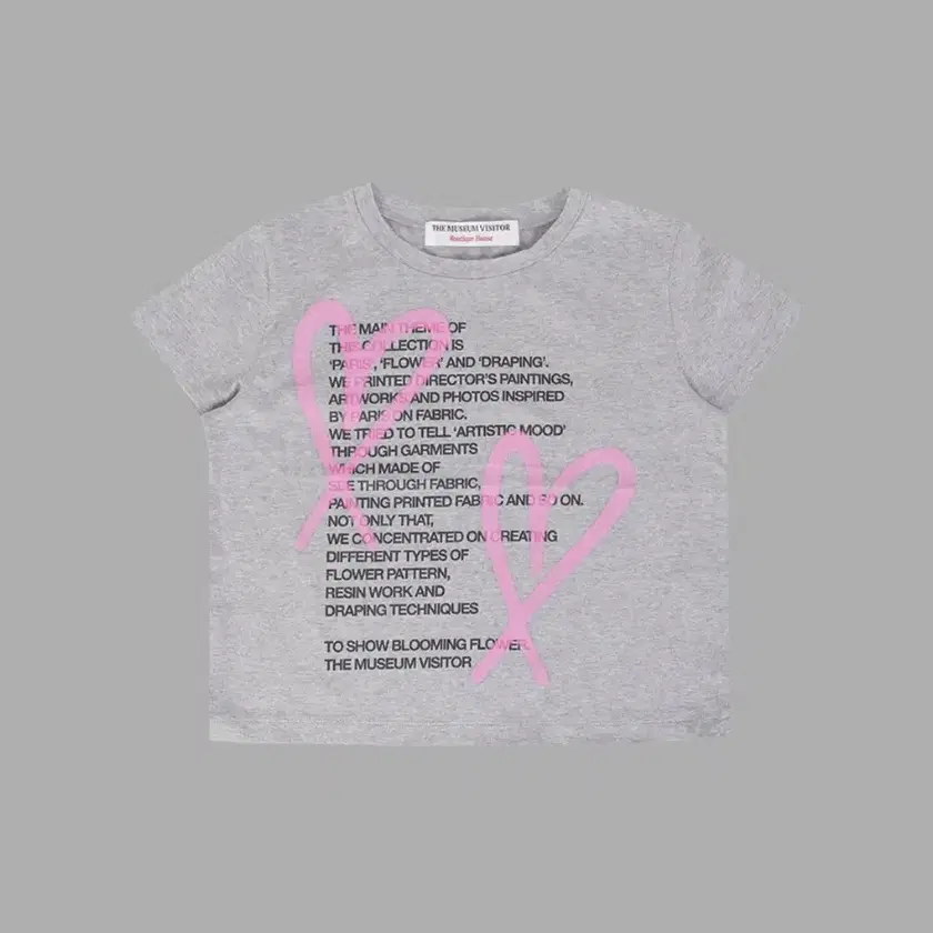 Tシャツ・カットソー THE MUSEUM VISITOR HEART SPRAY PRINTED SWEATSHIRTS BLACK 111 HEART PRINTED ART JERSEY T-SHIRTS (BLACK) : THE MUSEUM VISITOR
