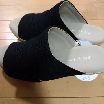 택 포함 미사용 새상품 샌들 M 블랙