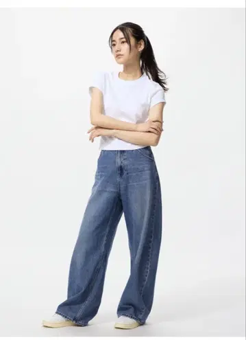 배기 커브 청바지 길이가 짧은 유니클로 UNIQLO 27
