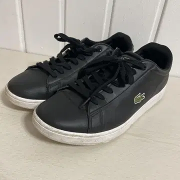 라코스테 LACOSTE 가죽 스니커즈 블랙 검정 신발 악어 로고
