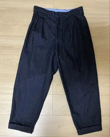 BEAMS PLUS 2 Pleats Denim 턱 청바지 M