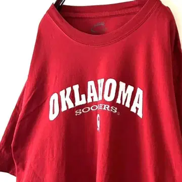 Cadre 오클라호마 SOONERS 자수 티셔츠 레드 빨간색 구제 의류