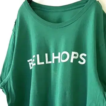 BELLHOPS 로고 티셔츠 그린 그린 구제 의류