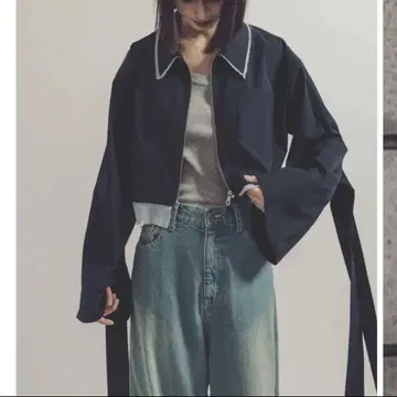 마이네 숏 지퍼 셔츠