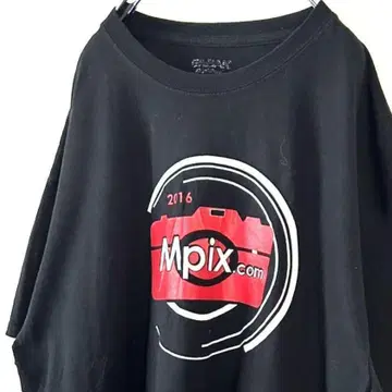 길단 카메라 Mpix.com 티셔츠 XL 블랙 검정 구제 의류