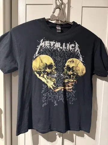 Metallica 스컬 디자인 티셔츠 Y2K