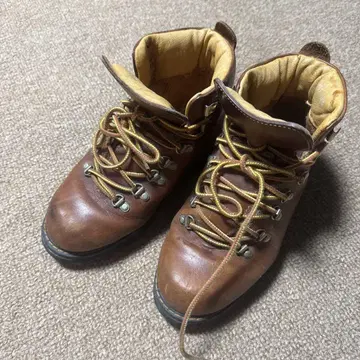 할리데이비슨 브라운 가죽 하이컷 워크 부츠