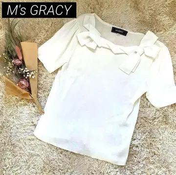 M's GRACY 엠즈 그레이시 그로그랭 리본 티셔츠 사이즈 40