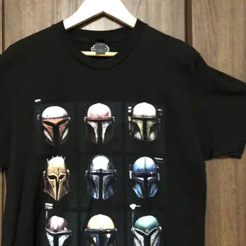 THE MANDALORIAN 티셔츠 M 블랙 마스크 스타 워즈 드라마