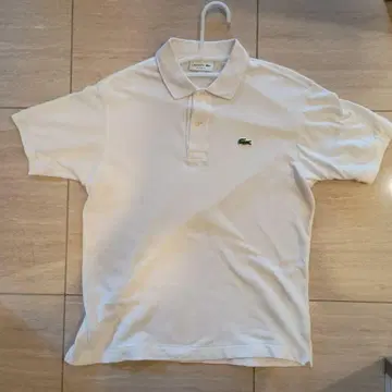 LACOSTE 클래식 핏 피케 셔츠 일본 사이즈 L 화이트