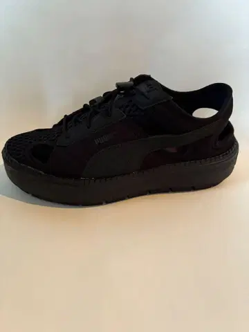 푸마 블랙 스포츠 샌들 플랫폼 트레이스 23cm