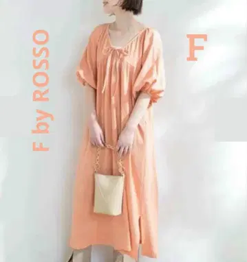 F by ROSSO 2WAY 개더 원피스 롱 원피스 오렌지 F