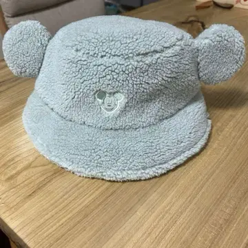 미키 귀도리 플리스 모자 파란색
