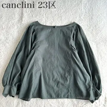 23구 canclini 새상품급 돌먼 개더 슬리브 와이드 디자인 블라우스
