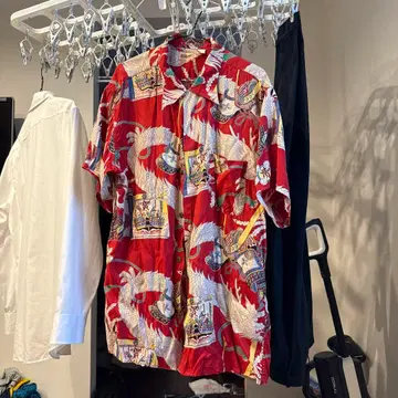 Toyo Enterprise 류호센 아로하 셔츠 레드 L-XL