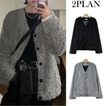 2PLAN 모헤어 가디건 그레이