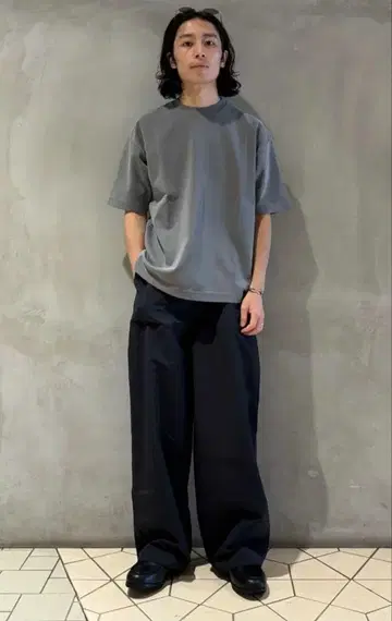 아이스 워시 분또 크루넥 티셔츠 XL 다크 그레이 시착만 한 상품