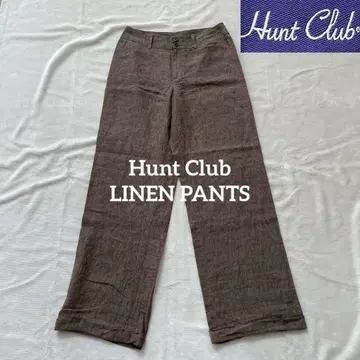 Hunt Club 린넨 와이드 팬츠 유니섹스 린넨 100% 배기