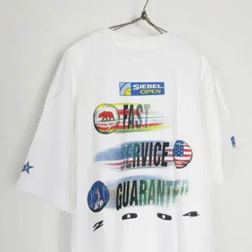 새상품 2004년 제작 ATP 투어 시벨 오픈 반팔 티셔츠 화이트 L