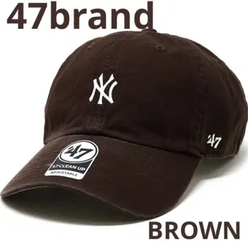 47 CLEAN UP YANKEES MINI LOGO BW 다크 브라운