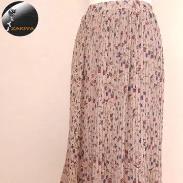 Cepica 세피카 플리츠 롱 스커트 올 패턴 꽃무늬 쉬폰 38