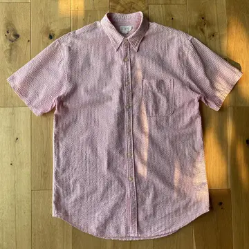 J.CREW 제이크루 시어서커 깅엄 체크 셔츠 핑크 M