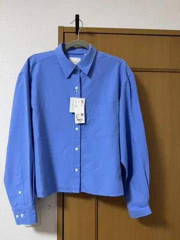유니클로 긴팔 셔츠 XL 64 블루