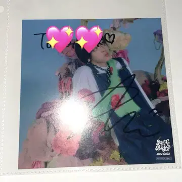 nct wish 리리이베 song bird 리쿠 친필 사인 엽서