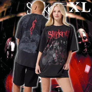 Slipknot x JayJays 블랙 애시드 워시 티셔츠 XL