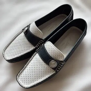 키타무라 메쉬 가죽 배색 로퍼 22cm