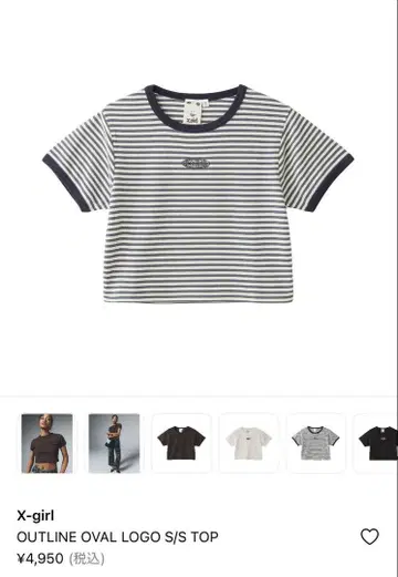 X-girl OUTLINE OVAL LOGO S/S TOP