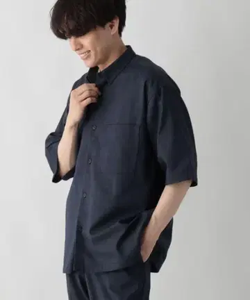 글로벌 워크 어반 데님 셔츠 5부 기장