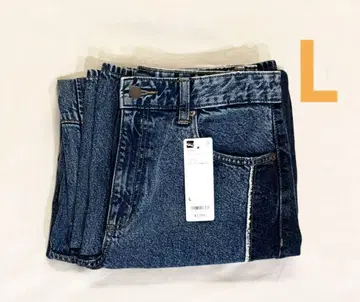 지유 GU 2톤 배럴 레그 청바지 L 사이즈 지유