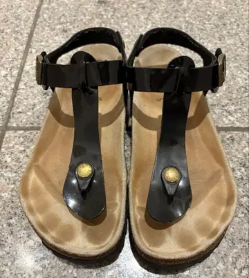 버켄스탁 35 카이로 페이턴트 블랙 버코 플로우 레귤러 폭