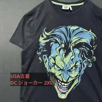 미국 구제 의류 DC 조커 코믹 페이스 티셔츠 2XL