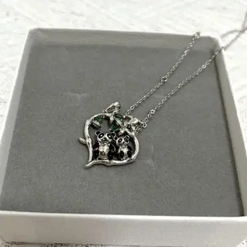 Jewelora 목걸이 여성용 팬더 펜던트 실버
