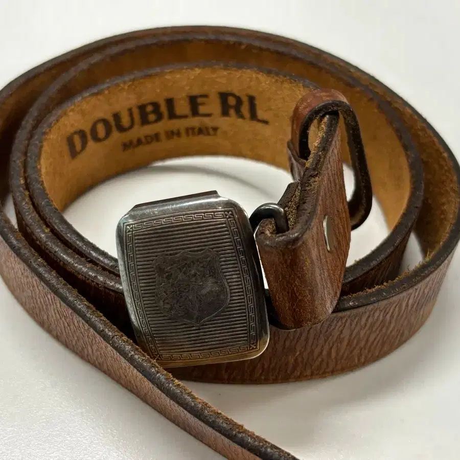 RRL | 더블알엘 RRL Double RL Vincennes Leather Belt (Brown