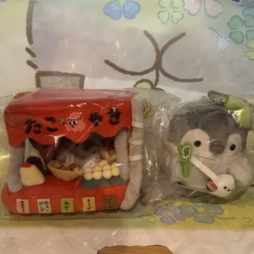코우펜짱 행복 요츠바 모자 산책 타코야키 포장마차 봉제 인형 세트