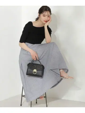 PROPORTION BODY DRESSING 체크 개더 스커트
