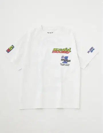 XGIRL MOUSSY 콜라보 화이트 반팔 티셔츠