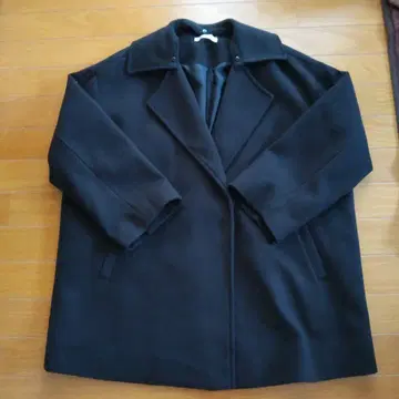 블랙 롱 코트 38(M)