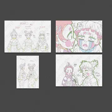 귀멸의 칼날 ufotable 유곽편 다음 회 예고 원화 엽서 세트 제2화