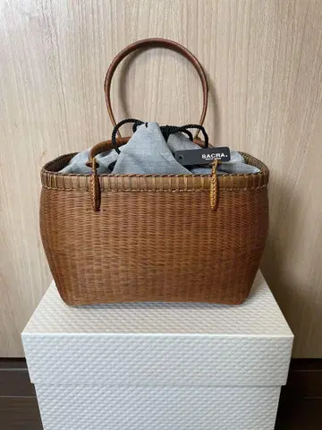 일본 잡화 SACRA 브라운 대나무 백