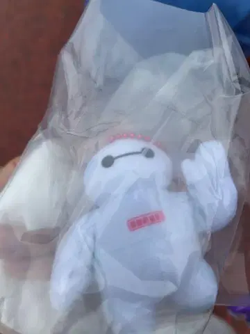 도쿄 디즈니 리조트 베이맥스 봉제 인형 참 빨간색