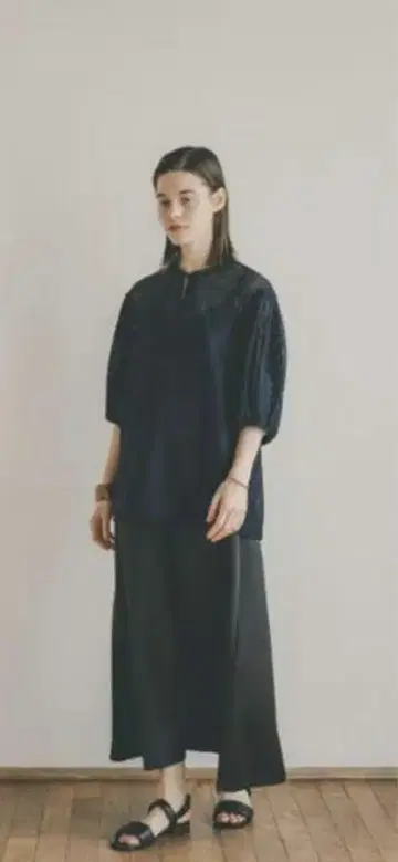 CLANE 네이비 롱 원피스 티셔츠