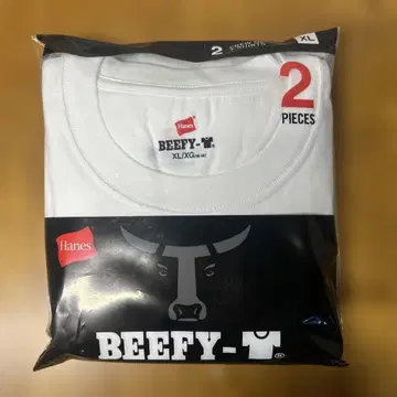 Hanes BEEFY-T 화이트 XL 사이즈 2장 세트