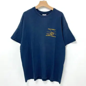 U.S.NAVY 네이비 Hanes/헤인즈 밀리터리 티셔츠 XL 사이즈