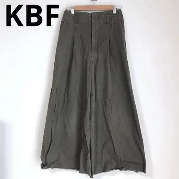KBF 가우초 팬츠 와이드 팬츠 면 슬림 카키 F